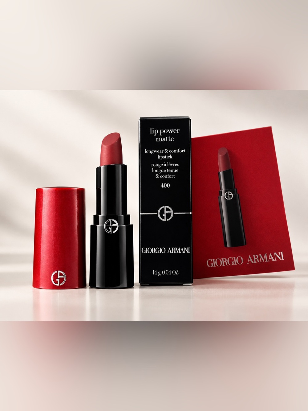 Giorgio Armani Lip Power Matte Lipstick - Red 400 1.4g